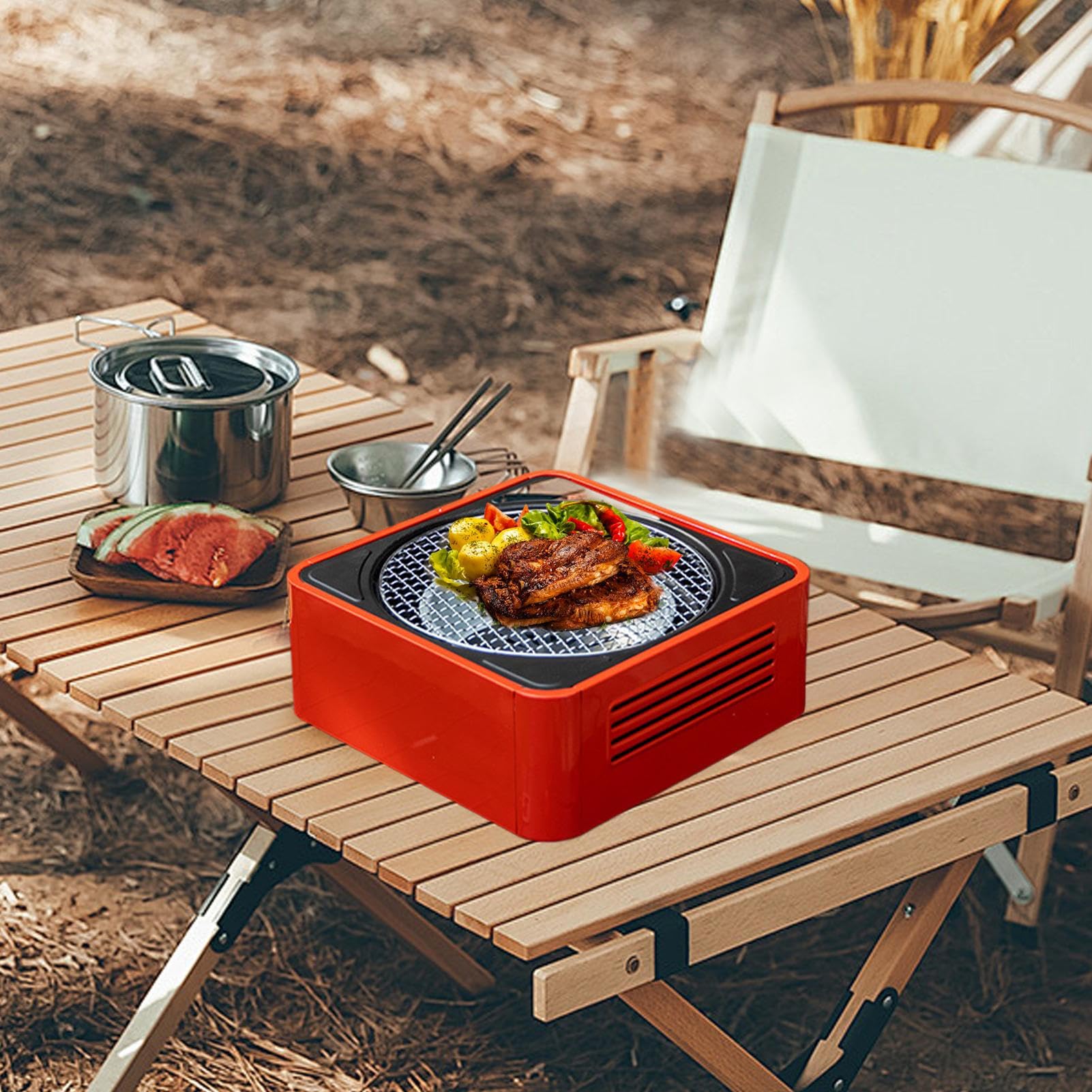 Griglia a Carbone Portatile Fornello BBQ Compatto per Esterno | Barbecue A Carbone Portatili Per Casa Campeggio Giardino Viaggio Cortile Picnic Spiaggia Interno Esterno Cucina e Festa