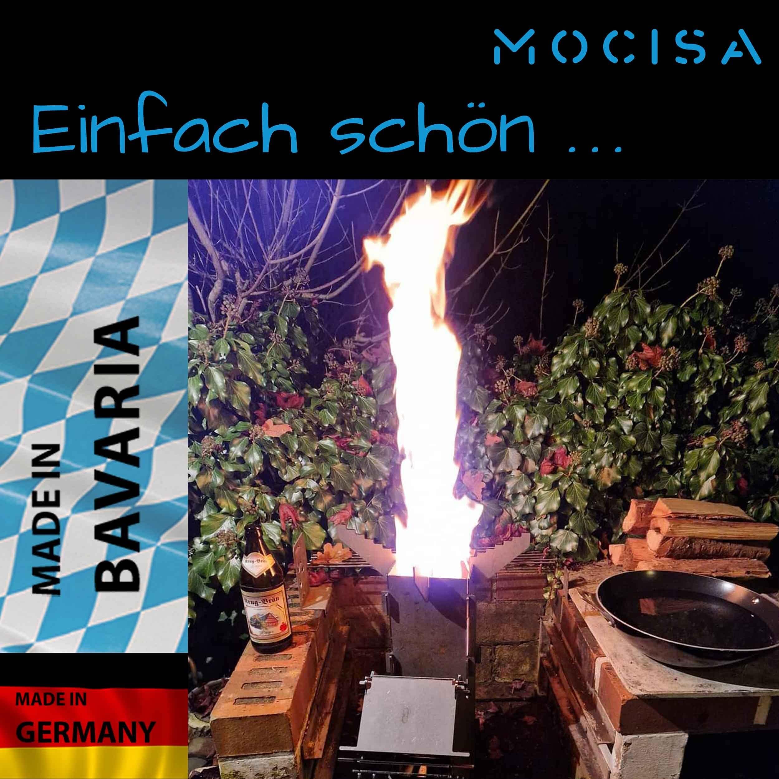 Edelstahl Grillplatte Feuerplatte für Feuerschale Fassgrill Kugelgrill | Ø57,8 cm Edelstahl Stärke 8 mm | mit Schlitzen für Raketenofen | Plancha | Feuerring | Grillring | BBQ Ring | BBQ-Disc