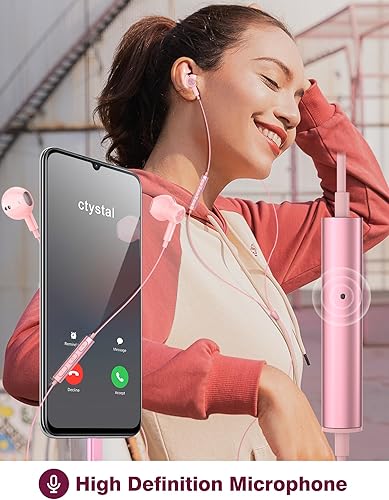 Miniatura 6 de Auriculares USB C para Galaxy Z Flip 5 Fold 4, auriculares magnéticos DAC tipo C con micrófono con cable para mujeres y niñas para Samsung S23 S22