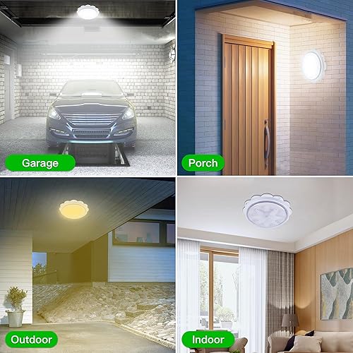 Vista 5 de MEIHONG Luces solares para interiores y exteriores, impermeables, para cobertizo, luz solar de techo para porche con interruptor de encendido