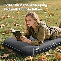 Vista 5 de OGERY Self Inflating Sleeping Pad with Electric Pump, 3.15" Ultra-Thick Memory Foam Camping Pad, 4 Season Camping Mattress Pad with Built-in Pillow