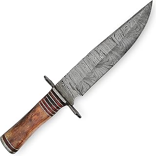 PAL 2000 KNIVES DAM-9919 Damascus Custom Fixed Blade Bushcraft Survival Knife With Sheath - PAL 2000 KNIVES