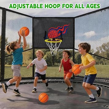 Trampoline Basketball Hoop, Trampoline Accessories Fit 8 10 12 14 15 16FT