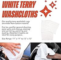 Vista 4 de Arkwright W11 - Toallas de tela de toalla para limpieza, mezcla de algodón suave, lavable, multiusos, absorbente y de secado rápido, caja de trapos