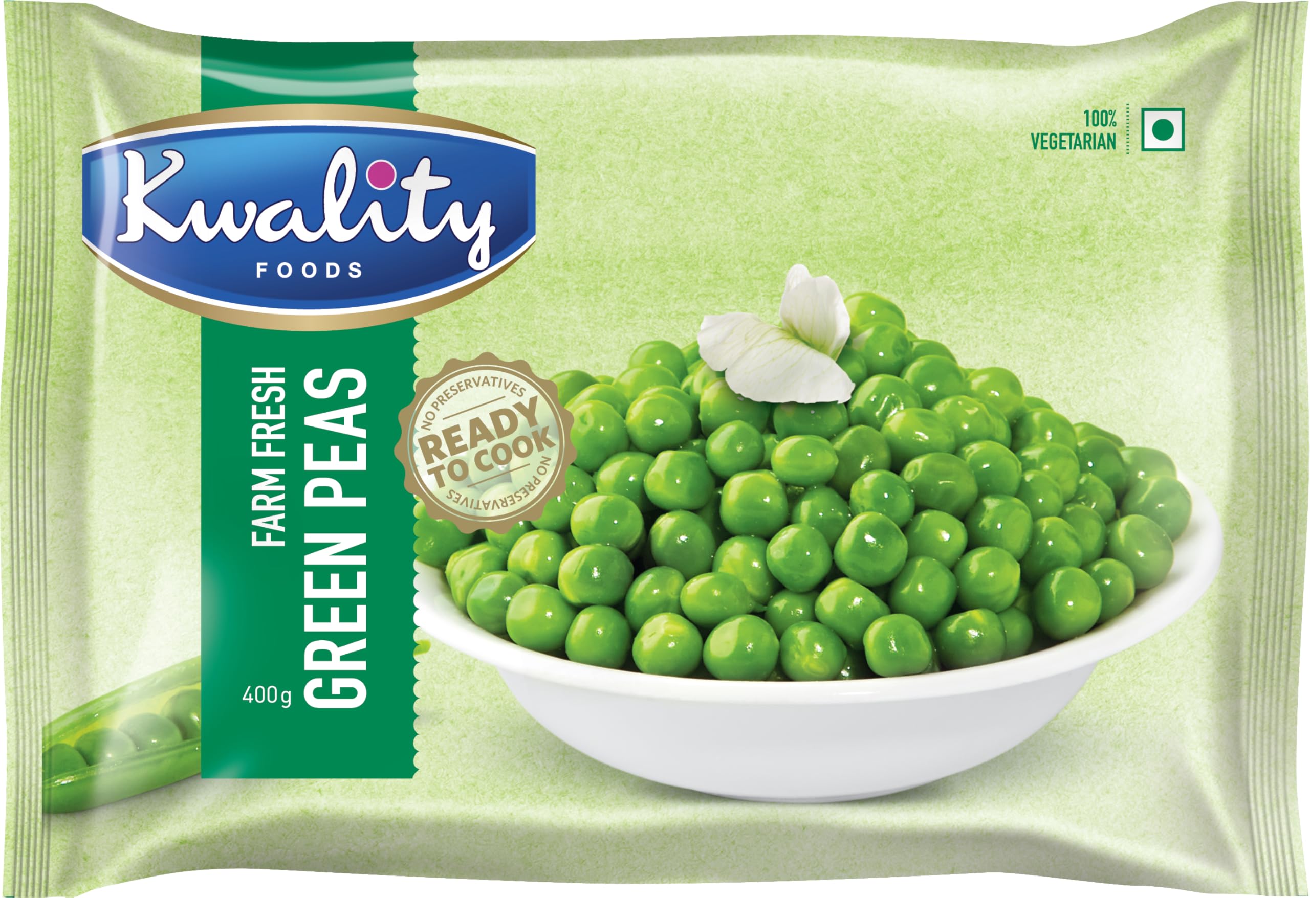 Kwality Frozen Green Peas 400 gm