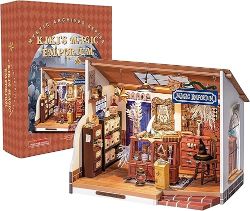 Rowood Kits de casa en miniatura para adultos, kit de mini casa de muñecas para construir, kits de modelo de madera de Mayberry Street con LED,