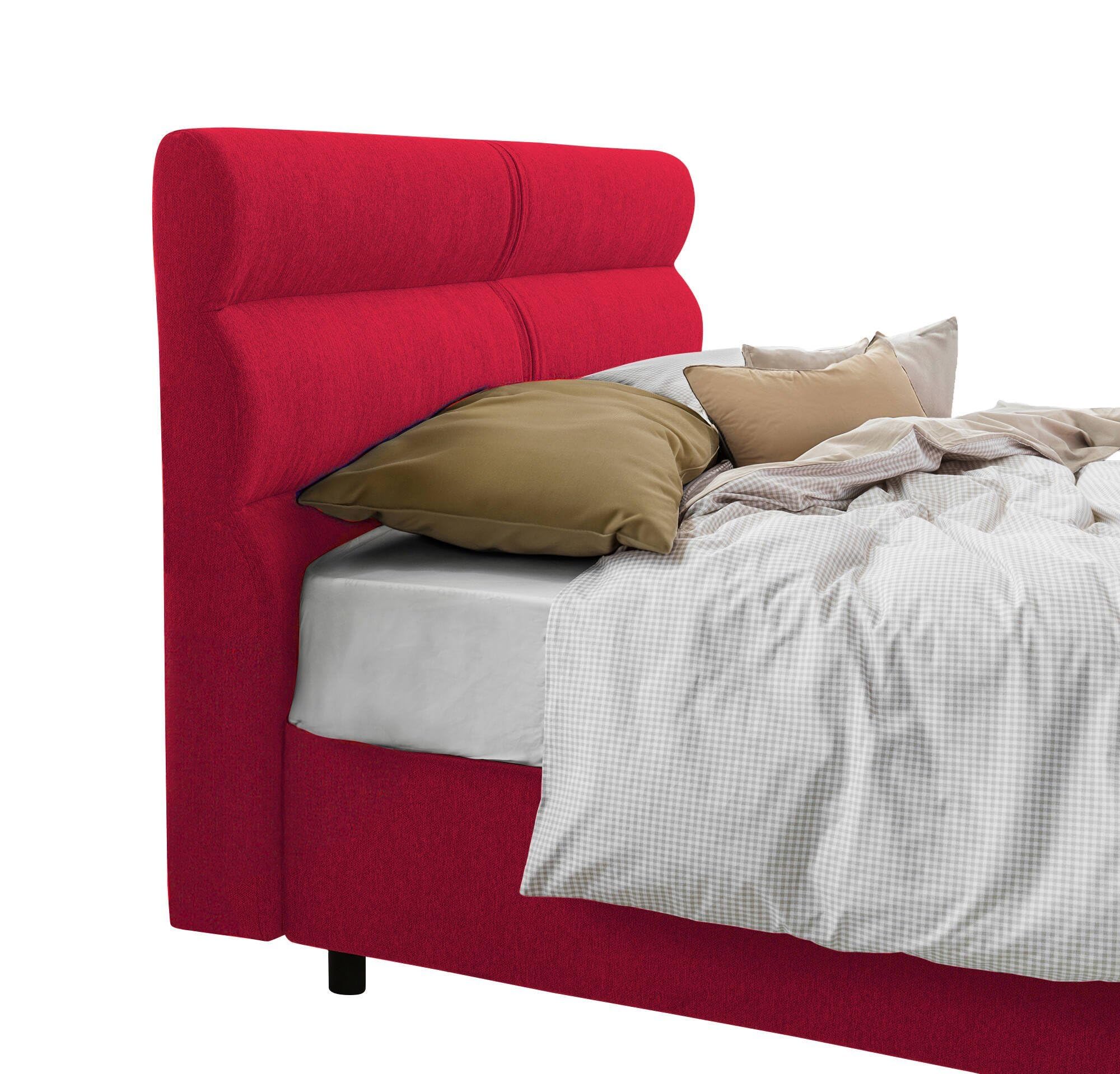 Dmora Cama Individual Tilde Color Rojo desenfundable contenedor, tamaño colchón 80 x 200 cm, Fabricado en Italia