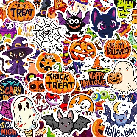 100 Unique Halloween Stickers Decoration for Kids