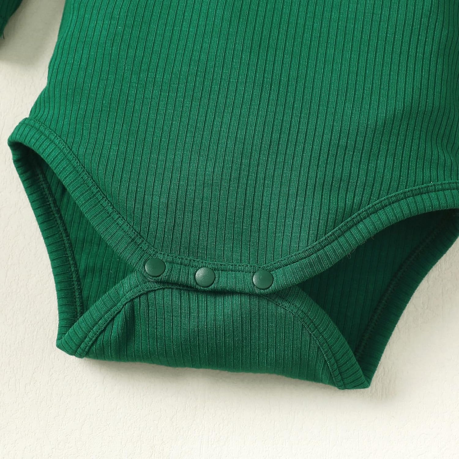 0-24M Infant Ribbed Romper Baby Girls Knit Ruffle Bodysuit Toddler Girl Solid Color Jumpsuit Holiday Shirt Tops - Image 6