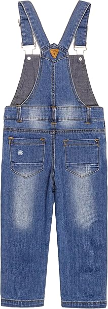 Salopette Jeans Slim Fit Strappata KIDSCOOL SPACE | Per Bambini 12 Mesi - 9 Anni | Cotone Elastan | Con Tascone - Foto 7