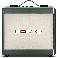 Amplificador Cubo Para Guitarra Borne F60 Verde 15W Bivolt Automático