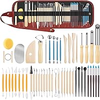 Vista 17 de Herramientas de arcilla para esculpir, kit de herramientas de tallado de polímero de doble cara, juego de herramientas de cerámica de madera
