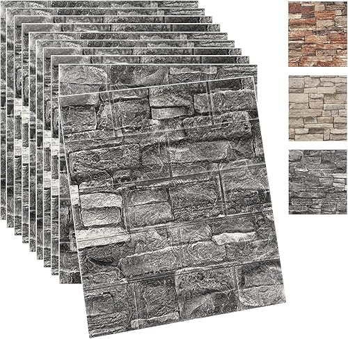 Miniatura 8 de Yutianli 10PSC 3D paneles de pared despegar y pegar ladrillo falso paneles de pared autoadhesivos 3D ladrillo papel pintado espuma piedra panel de