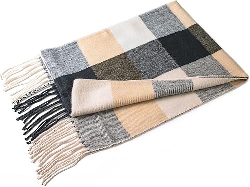 Miniatura 107 de Alpine Swiss Bufanda a cuadros para hombre, ultra suave, chal de invierno, cálido, ligero, para clima frío