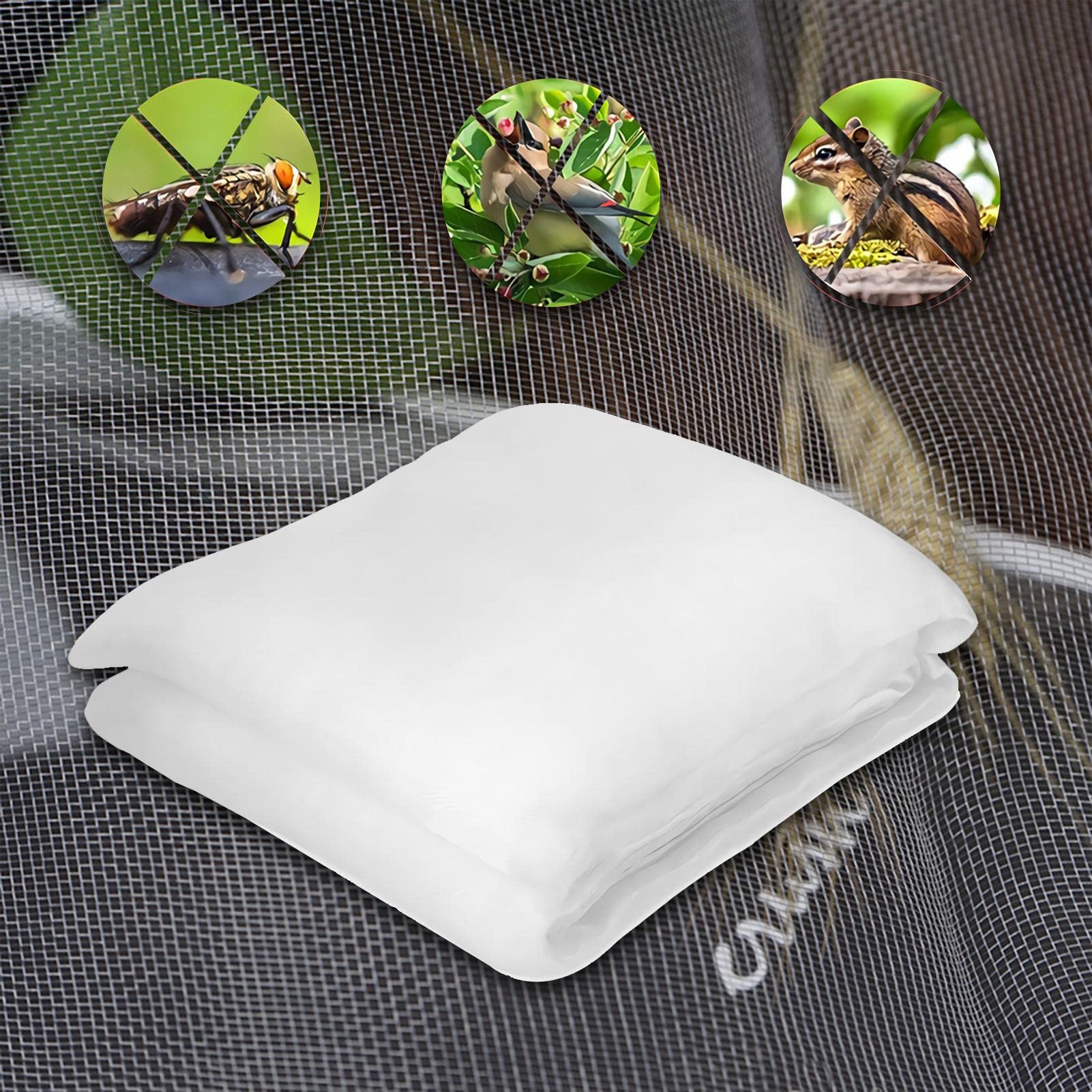 Filet de protection contre les insectes pour jardin, 8 x 8 m, idéal pour les légumes, les fruits, les fleurs, les serres et les cultures, filet anti-insectes