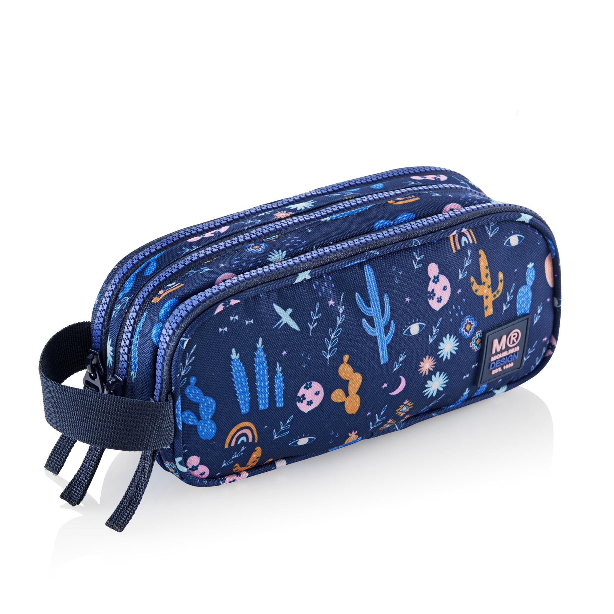 Miquelrius - Triple Compartment Pencil case, Navy, Triple - con ASA, Desert