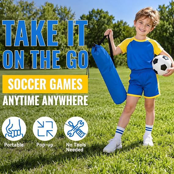 ミニ幼児用サッカーゴールセット ボール付き 2x2フィート キッズサッカーゴール 裏庭 ビーチ サッカートレーニングネット ミニ ポータブル 軽量 フットボールゴール キャリーバッグ&ポンプ付き