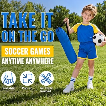 ミニ幼児用サッカーゴールセット ボール付き 2x2フィート キッズサッカーゴール 裏庭 ビーチ サッカートレーニングネット ミニ ポータブル 軽量 フットボールゴール キャリーバッグ&ポンプ付き