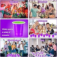 Vista 8 de 500 piezas vasos de chupito morados, vasos de chupito de Halloween desechables de 2 oz, vasos de chupito morados para beber, degustaciones