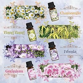 Floral Essential Oils Set, ARVIDSSON Natural Flower Essential Oil for Diffuser, Fragrance Oils for Candle Making, Lavender, Rose, Cherry Blossom, Jasmine, Gardenia and More, Gift for Women