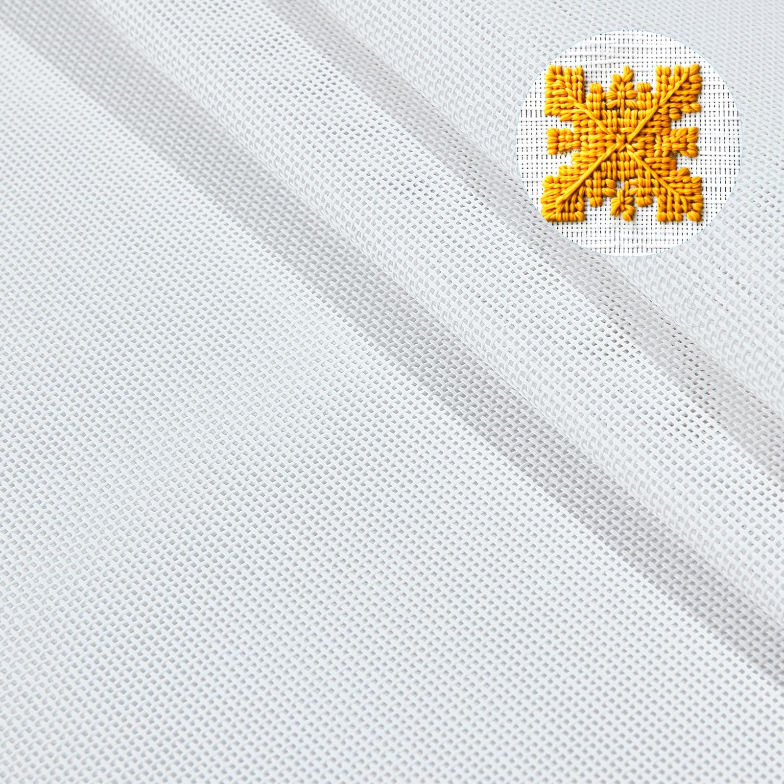 Evita deformaciones en tus proyectos de punto y ganchillo con este lienzo bordado interlock 18CT
