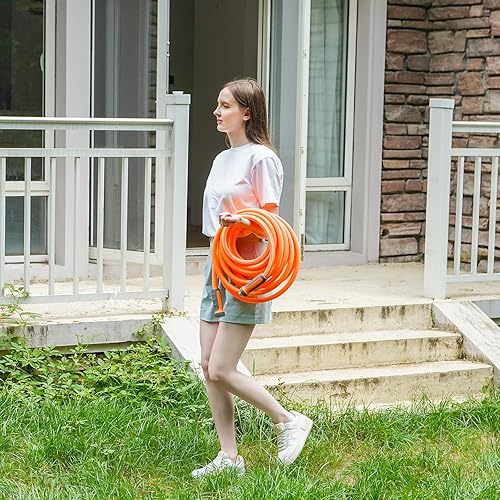 Miniatura 9 de Fevone Manguera de jardín de 3 pies x 58 pulgadas, manguera de agua resistente con mango de agarre giratorio, fácil de conectar, se adapta a