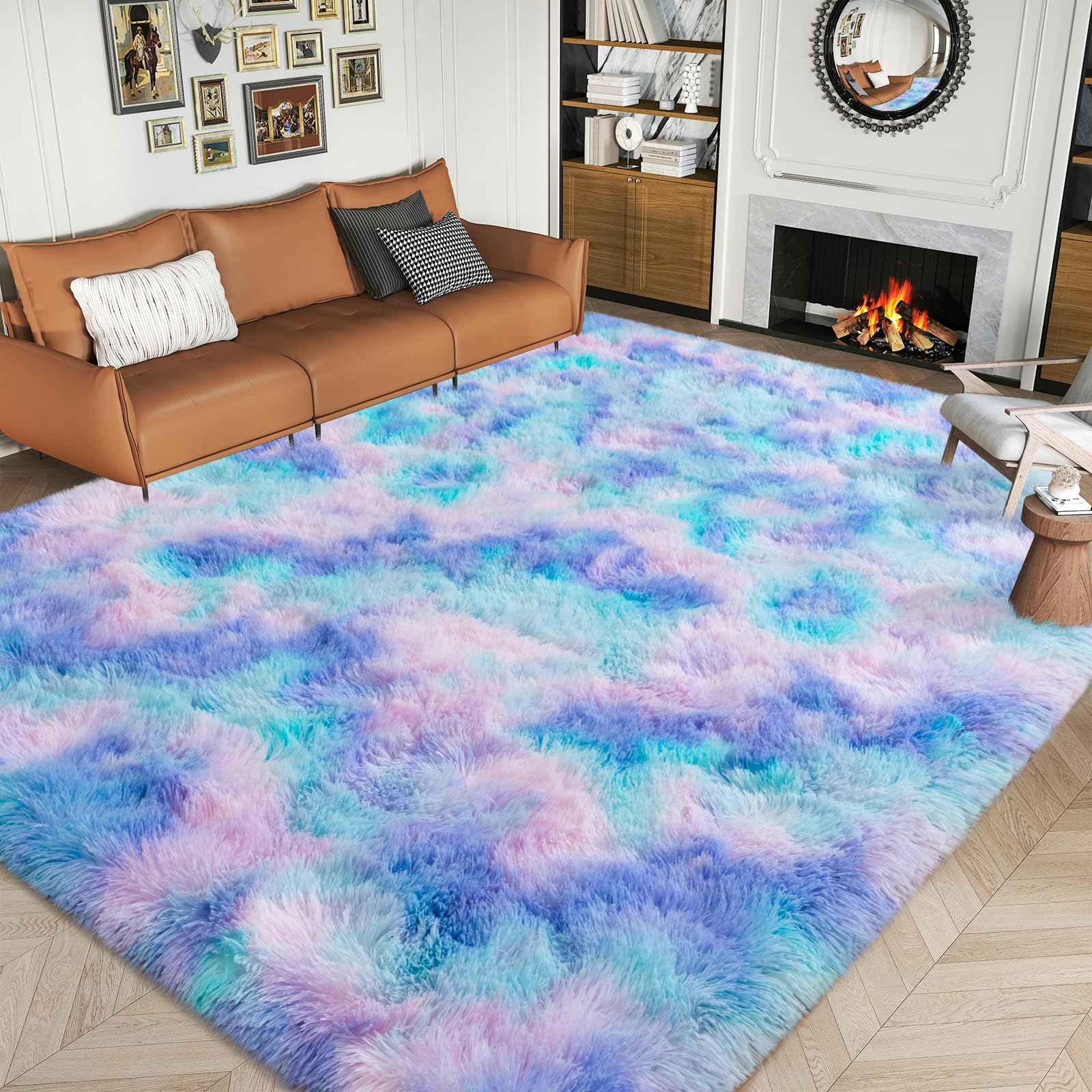 Dssimo 6x9 for Living Room Rugs, Plush Thick Carpets for Girls Room, Modern Soft Shag Area Rug for Bedroom, Non Slip, Large Indoor Carpet for Nursery