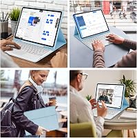 IVEOPPE iPad Pro 12.9 Billentyűzet Touchpad-dal, Mágneses QWERTZ Bluetooth Billentyűzet Tok, Kék 7