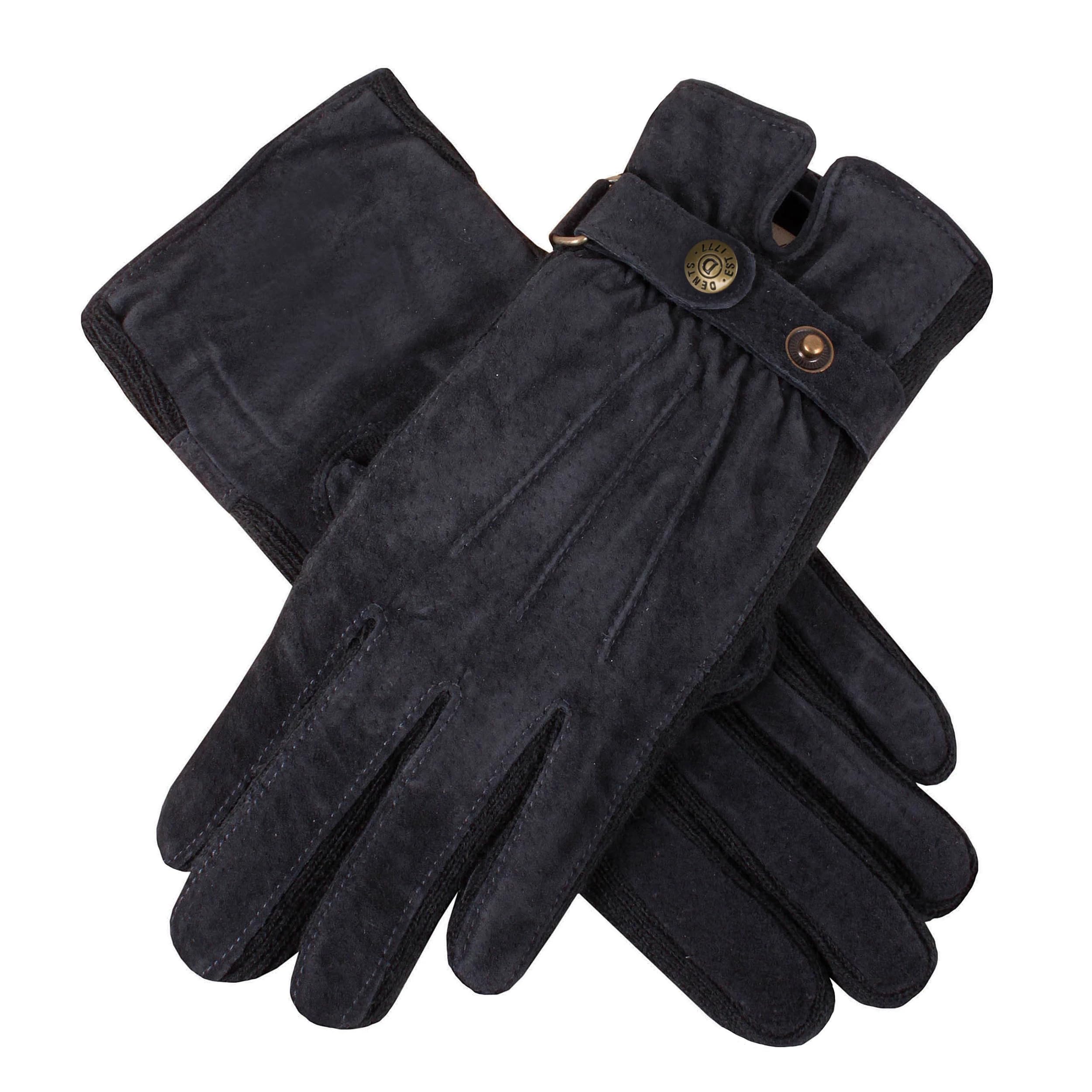 Dents Women's Navy Laura Suede Walking Gloves S