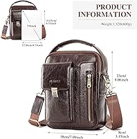 Vista 3 de BAIGIO Men's Genuine Leather Shoulder Bag Messenger Briefcase CrossBody Handbag Satchel Travel bag