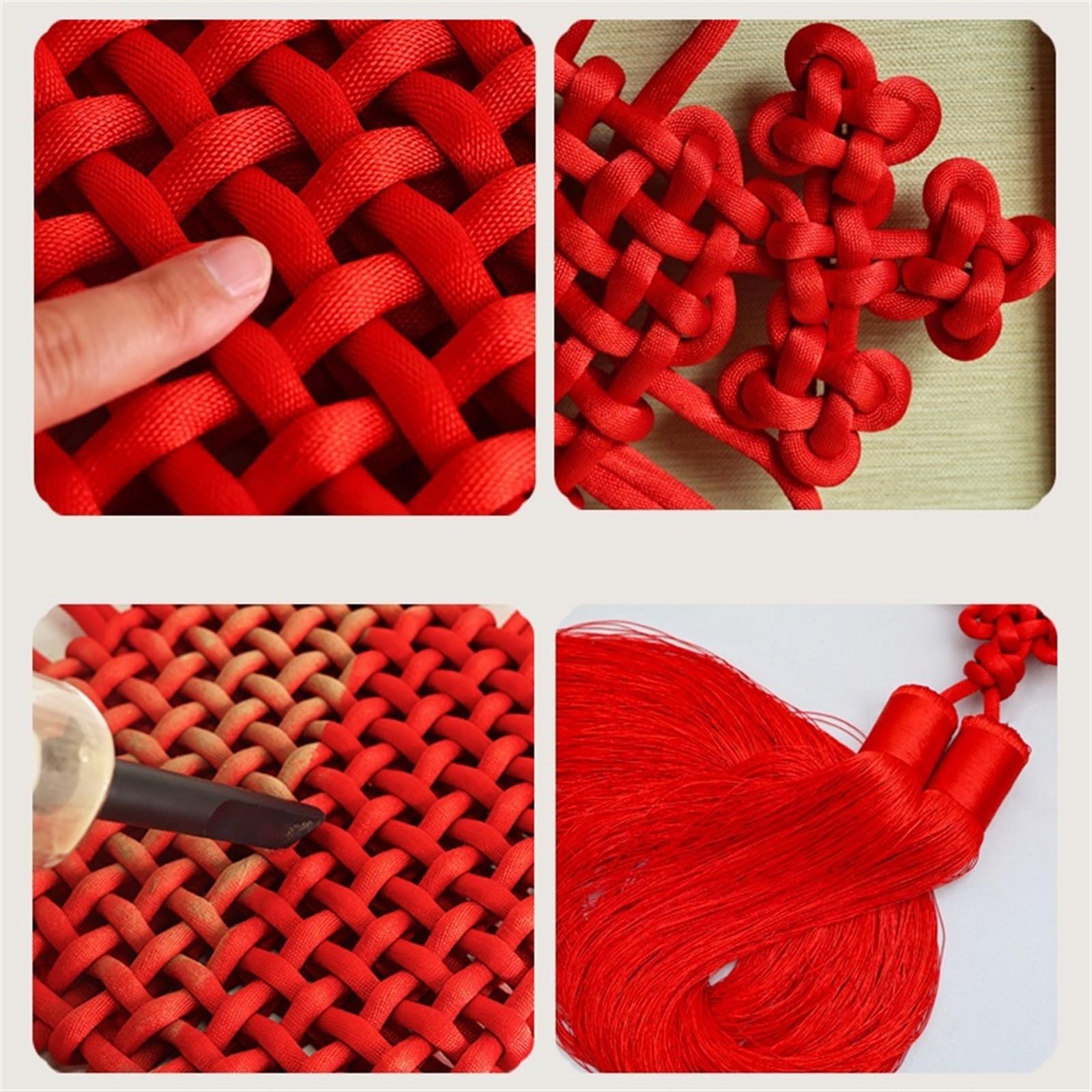 Chinese knoop Small Chinese Knot Hanging Decorative Door Hanging Pendant, Wedding Spring Festival Tassel Chinese knopen kwasten (Color : E
