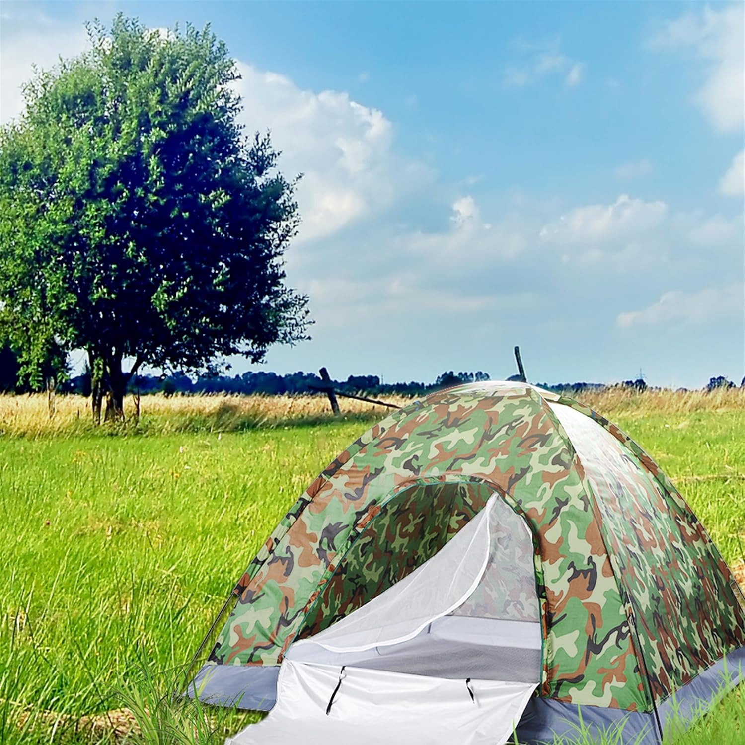 2-4 Person Camping Tent – 10 Minute Setup, Lightweight Waterproof Outdoor Tent for Camping, Portable Dome Tent with UV Protection (Camouflage)