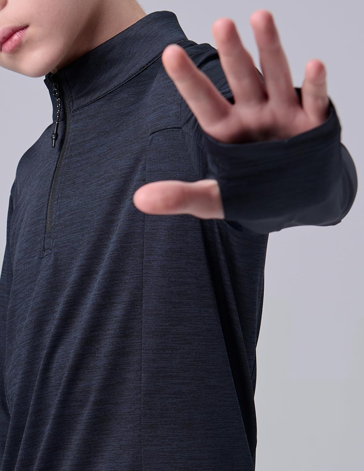 3 Pack Youth Boys Slim Fit Athletic Quarter Zip Pullover Shirts, Lightweight Long Sleeve Jackets Performance Tops - Image 5