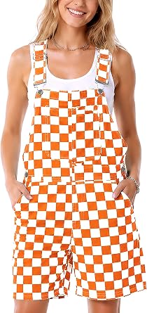 Mens Checkered Bibs Overalls Adult Cotton Denim Jeans Jumpsuits