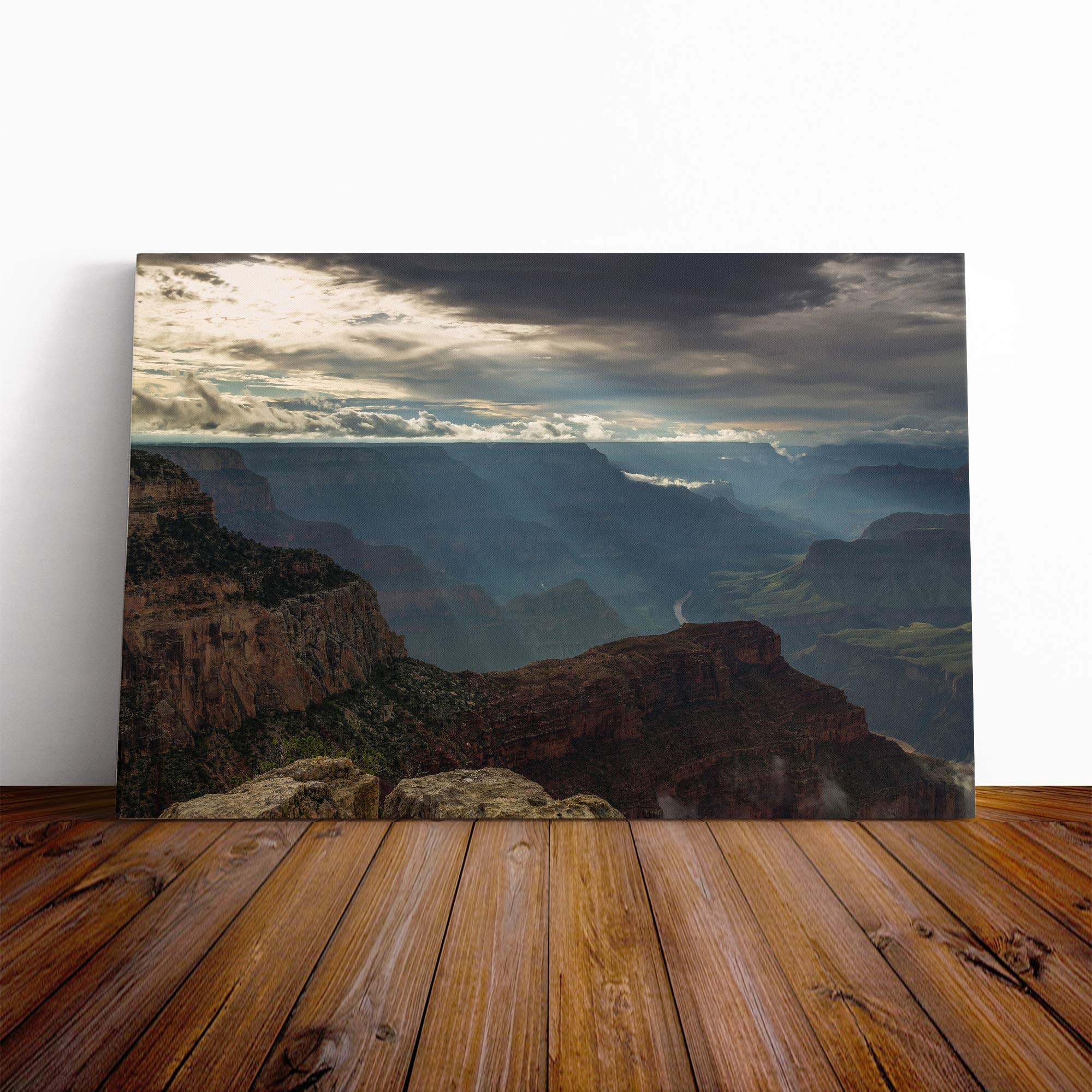Landscape Grand Canyon Canvas Print | Gallery Wrapped 30mm Frame Wall Art | 30x20 inches | Ready to Hang | Modern Landscape Picture | Living Room Bedroom Lounge Office