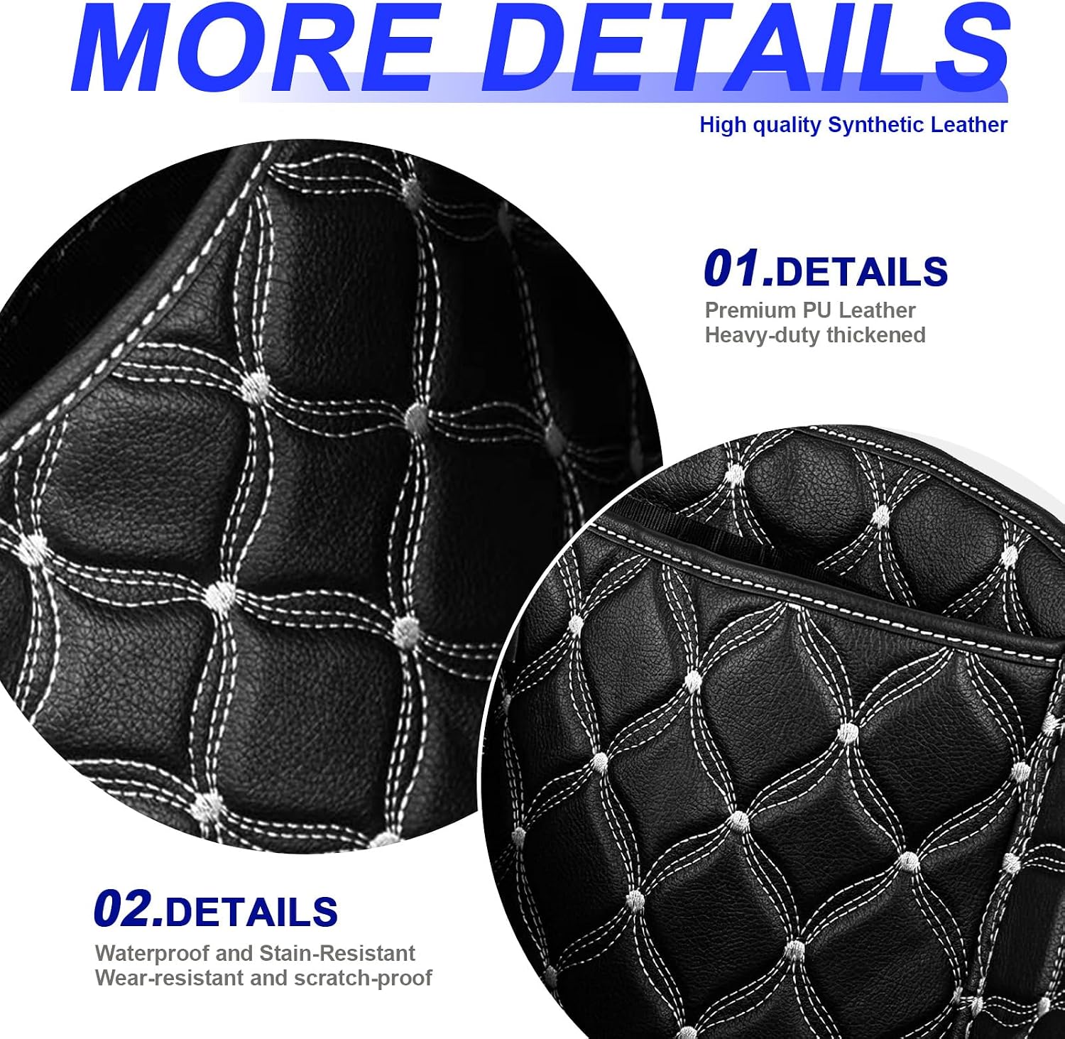 White Stitching Saddlebag Liner for Harley
