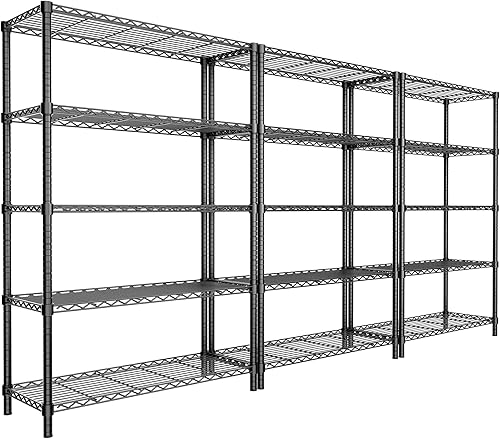Miniatura 28 de Estantes de Almacenamiento Resistentes, 48" L x 20" A x 72" Al Unidad de Estantería de Garaje Soporta 2000 LBS, Estante de Utilidad de Metal