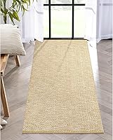 Vista 11 de LEEVAN Alfombra de Pasillo de Cocina Lavable, 2' x 4.3' Alfombras de Baño Bohemias de Algodón Tostado Reversible para Entrada, Alfombra de Pasillo