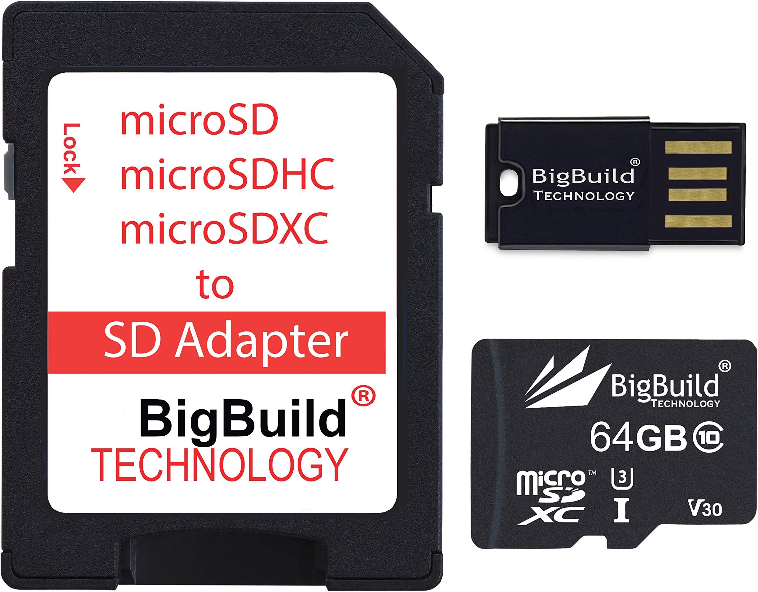 BigBuild Technology64GB Ultra Fast 100MB/s U3 microSDXC Memory Card for Samsung Galaxy Tab S7/S7 FE/S7+, S6/S6 Lite, S5e/S4, View2, Advanced2 Tablet