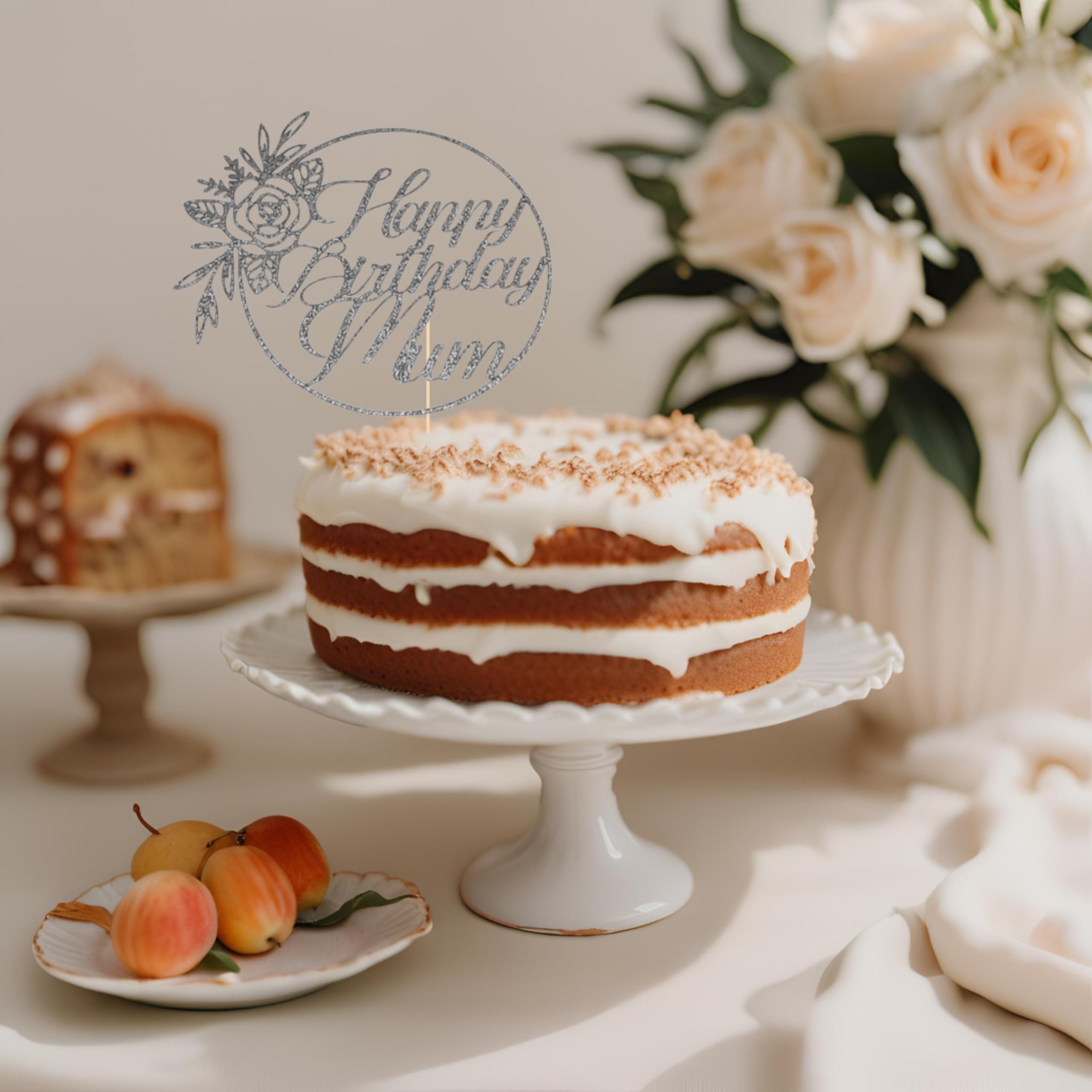 Topper per torta con foto personalizzata, decorazione in legno per