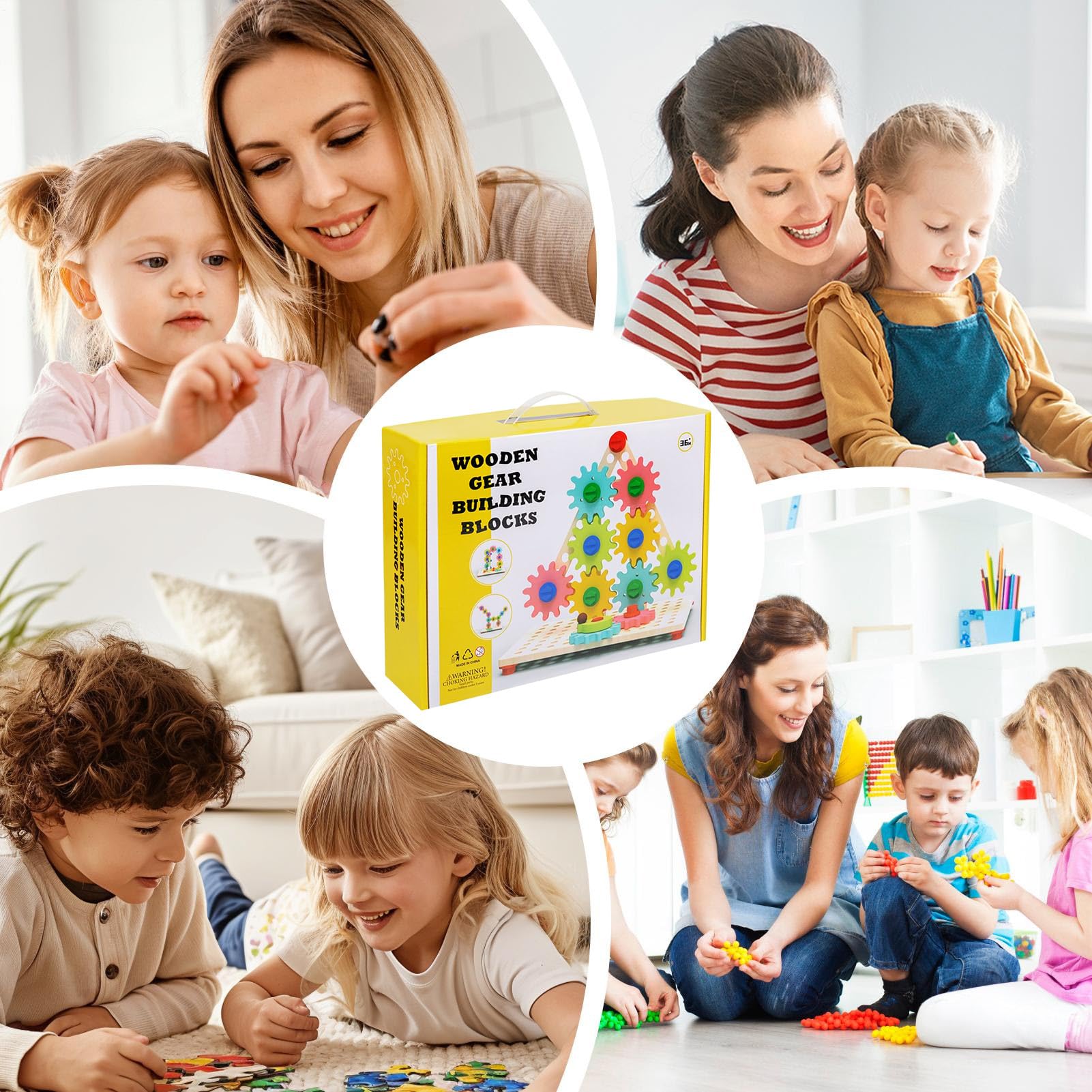 Giochi con Ingranaggi per Bambini Da Tavolo In Legno Con Puzzle Ingranaggi | Giocattolo Educativo E Di Apprendimento Portatile Per La Casa Asili E Le Scuole Materne