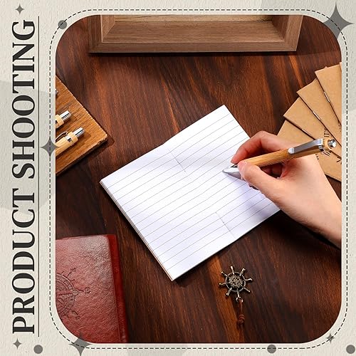 Miniatura 6 de Jetec 60 paquetes de regalos de agradecimiento a los empleados que incluyen 30 bolígrafos retráctiles de bambú de tinta negra, 30 cuadernos