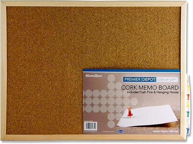 Premier Stationery Office Multi-Purpose Memo Cork Board,