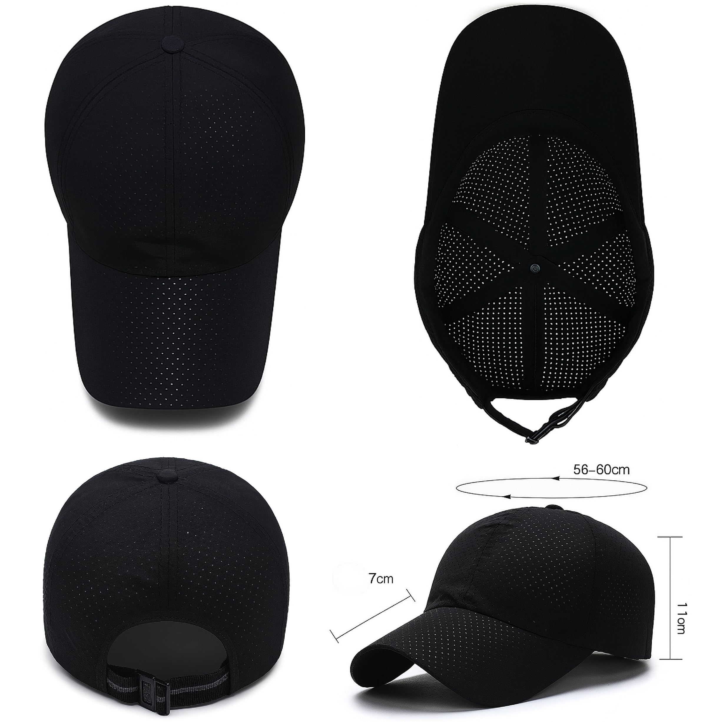 Gorra deportiva para actividades al aire libre, ajustable, de secado rápido, para hombres y mujeres, béisbol, senderismo, pesca, golf