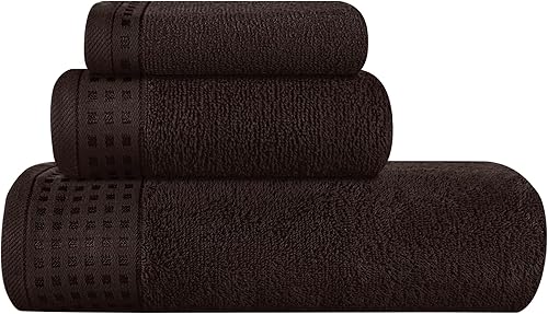 Vista 349 de GLAMBURG Juego de 6 toallas de 100% algodón ultra suave, contiene 2 toallas de baño de 28 x 55 pulgadas, 2 toallas de mano de 16 x 24 pulgadas y 2