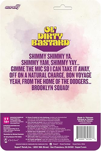 Miniatura 4 de Super7 ODB Shimmy Ya - Figura de acción ODB de 3.75 pulgadas con accesorios coleccionables de hip hop y juguetes retro