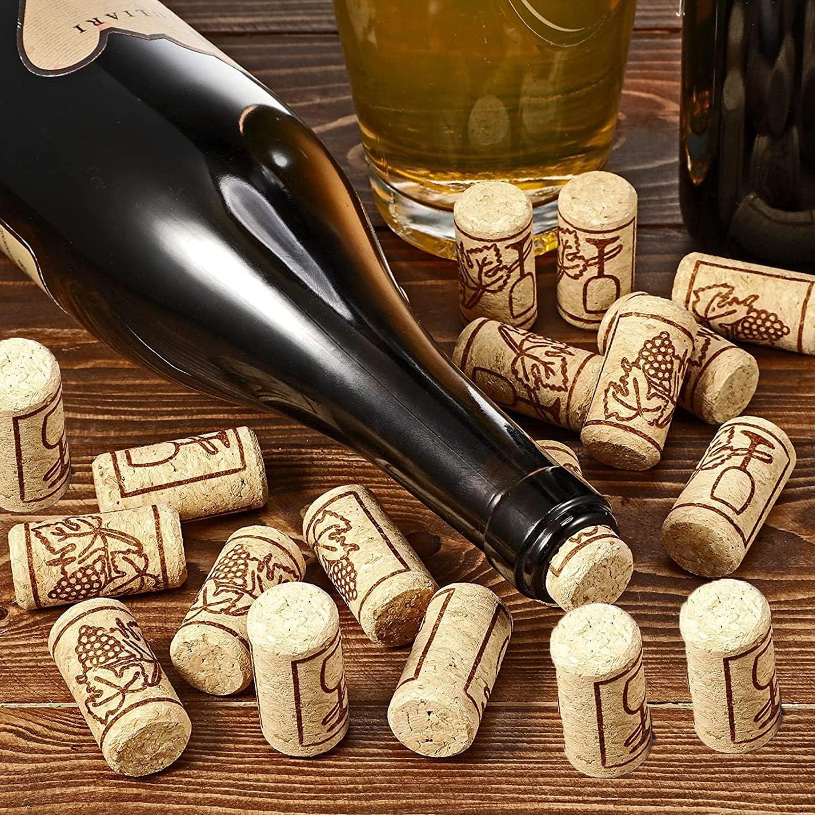 100 Pièces Bouchons Coniques En Liège Eois Bouchon De Bouteille De Vin En Liège Bouchons De