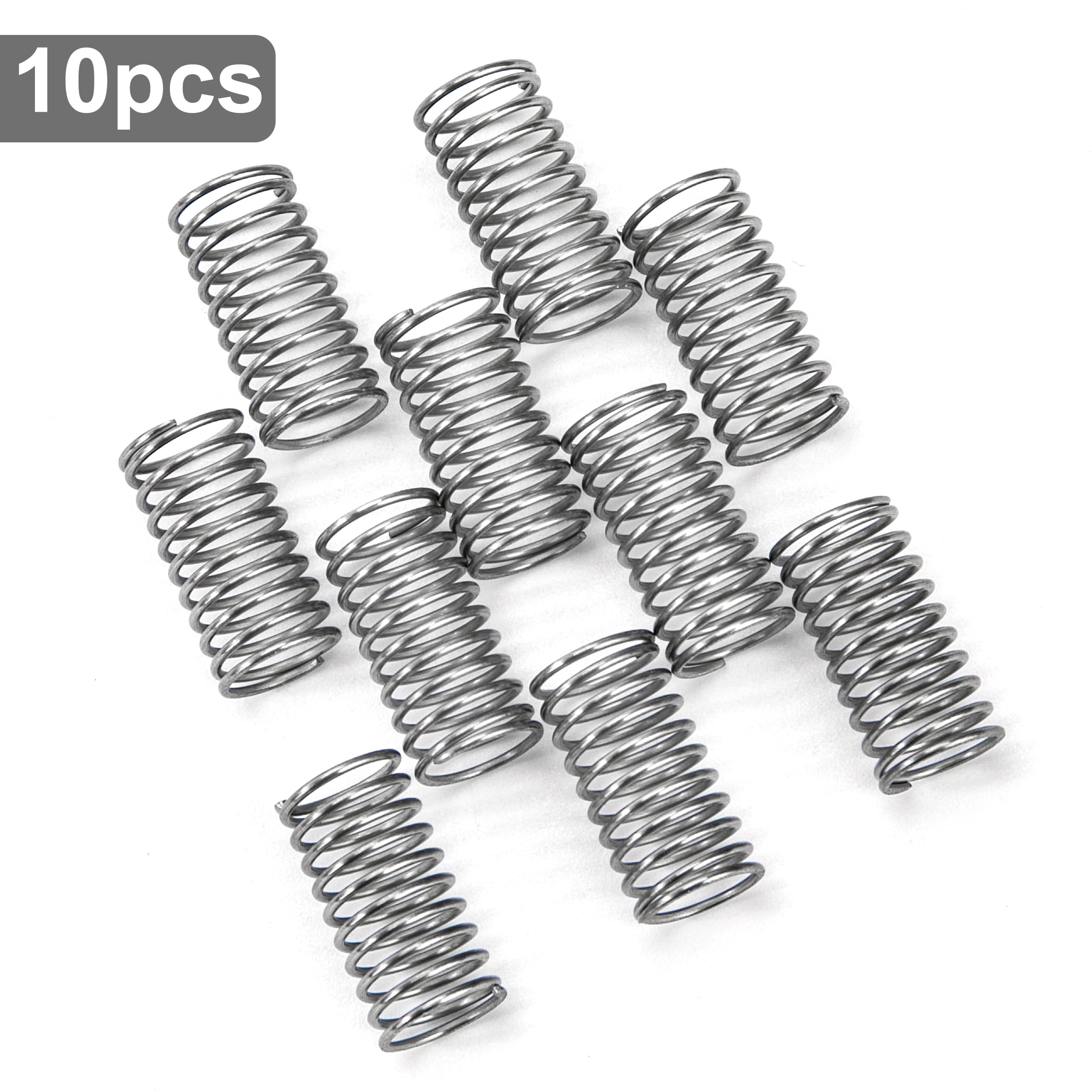 Sprężyny ściskające 15 mm sprężyna ze stali nierdzewnej 304 średnica drutu 0,65 mm średnica zewnętrzna 8 mm siła sprężyny 0,33 kg 10 sztuk