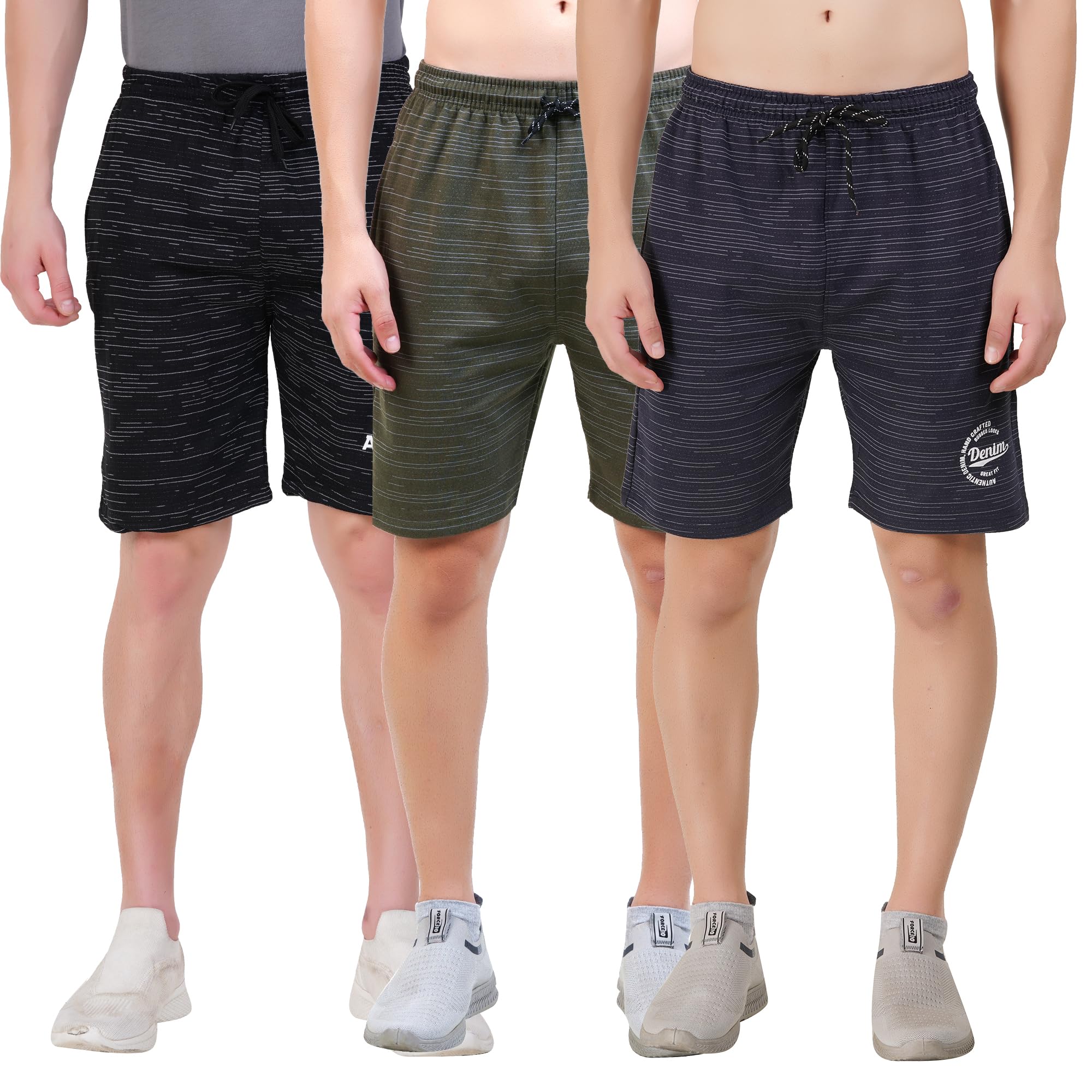 leelouis Men's Cotton Shorts – Pack of 3| Stylish Gym, Sports & Casual Wear for Men-picture-31