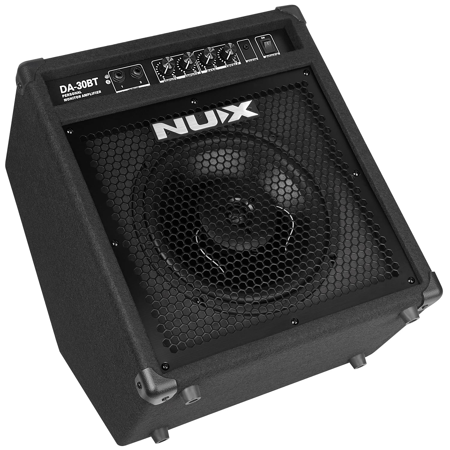 NUX DA-30BT - Altoparlante per batteria, amplificatore per monitor personale, 30 Watt, portatile, Bluetooth per batteria elettronica